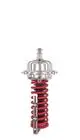 Danfoss Druckminderer mit Metallgehäuse und roter Spiralfeder, vertikal aufgebaut, geeignet für Druckanwendungen im Bereich von 3 bis 12 bar.